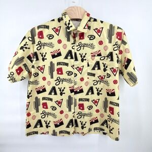 Arizona Diamondbacks Hawaiian Shirt Mens 2XL Yellow Serpientes MLB Cox SGA